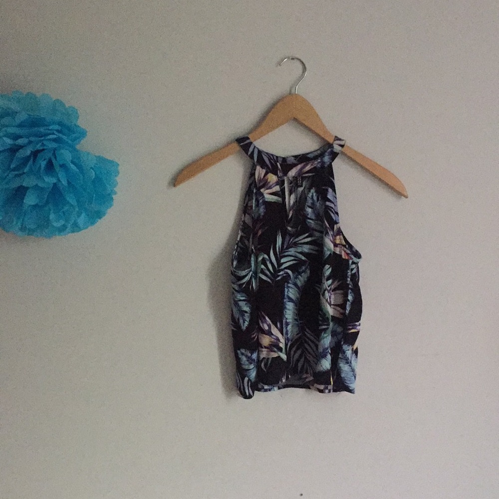 H&M Divided Black Tropical Tank